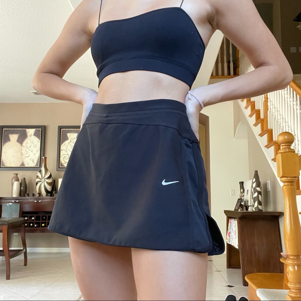 nike black tennis skirt
